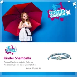 Kinder Armband hellblau mit Fisch Kinderschmuck 925er Silber TW SDA8001H