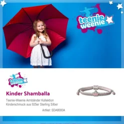 Kinder Armband rosa mit Krone Kinderschmuck aus 925er Silber TW SDA8000A