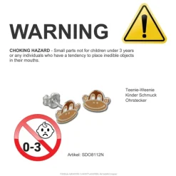 Kinder Ohrring Affe braun Silber Ohrstecker Kinderschmuck TW SDO8112N