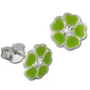 Kinder Ohrring Blümchen hellgrün Ohrstecker 925 Kinderschmuck TW SDO8123L