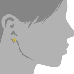 Kinder Ohrring Blume gelb Silber Ohrstecker Kinderschmuck TW SDO214Y