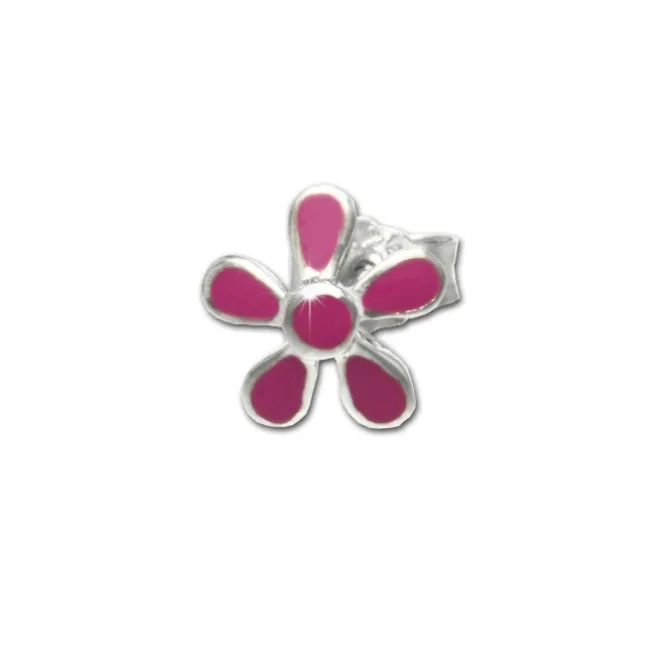Kinder Ohrring Blume pink Silber Ohrstecker Kinderschmuck TW SDO209P