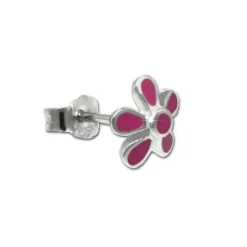 Kinder Ohrring Blume pink Silber Ohrstecker Kinderschmuck TW SDO209P