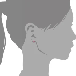 Kinder Ohrring Blume pink Silber Ohrstecker Kinderschmuck TW SDO209P