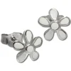 Kinder Ohrring Blume weiß Silber Ohrstecker Kinderschmuck TW SDO209W