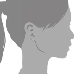 Kinder Ohrring Blume weiß Silber Ohrstecker Kinderschmuck TW SDO209W