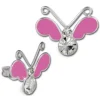 Kinder Ohrring 3D Schmetterling pink Ohrstecker 925 Kinderschmuck TW SDO8121P