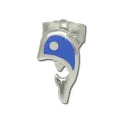 Kinder Ohrring Delfin blau Silber Ohrstecker Kinderschmuck TW SDO212B