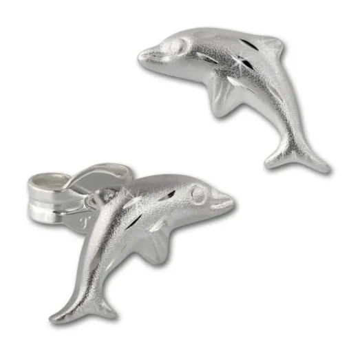 Kinder Ohrring Delfin 925er Sterling Silber Kinderschmuck TW SDO594J