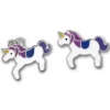 Kinder Ohrring Einhorn weiß Ohrstecker 925 Kinderschmuck TW SDO8141W