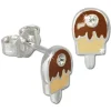 Kinder Ohrring Eis am Stiel Silber Ohrstecker Kinderschmuck TW SDO600N