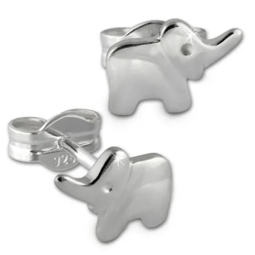 Kinder Ohrring Elefant 925er Sterling Silber Kinderschmuck TW SDO591J