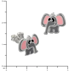 Kinder Ohrring Elefant Silber Ohrstecker Kinderschmuck TW SDO8107K
