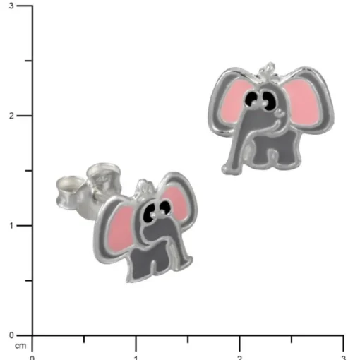Kinder Ohrring Elefant Silber Ohrstecker Kinderschmuck TW SDO8107K