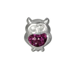 Kinder Ohrring Eule fuchsia Silber Ohrstecker Kinderschmuck TW SDO8009P
