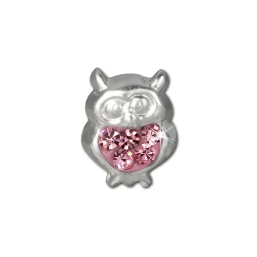Kinder Ohrring Eule rosa Silber Ohrstecker Kinderschmuck TW SDO8009A