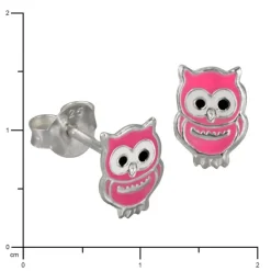 Kinder Ohrring Eule rosa Silber Ohrstecker Kinderschmuck TW SDO8101P