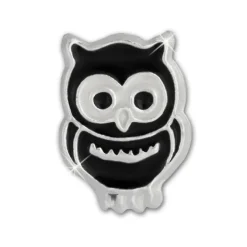 Kinder Ohrring Eule schwarz Silber Ohrstecker Kinderschmuck TW SDO8101S