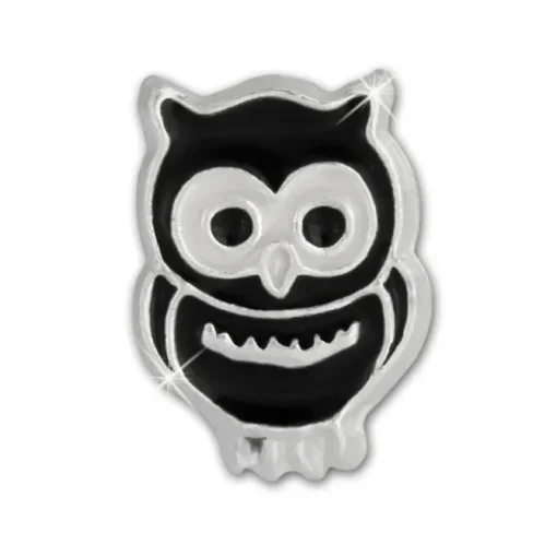 Kinder Ohrring Eule schwarz Silber Ohrstecker Kinderschmuck TW SDO8101S