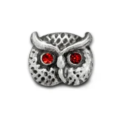 Kinder Ohrring Eulenkopf rot Silber Ohrstecker Kinderschmuck TW SDO8023R