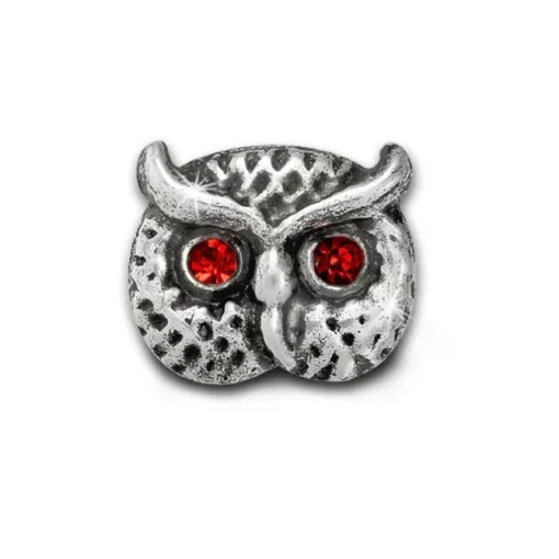Kinder Ohrring Eulenkopf rot Silber Ohrstecker Kinderschmuck TW SDO8023R