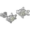 Kinder Ohrring Fisch weiß Silber Ohrstecker Kinderschmuck TW SDO8008W