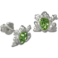 Kinder Ohrring Frosch grün Silber Ohrstecker Kinderschmuck TW SDO8005L