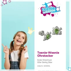 Kinder Ohrring Frosch grün Silber Ohrstecker Kinderschmuck TW SDO8005L