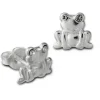 Kinder Ohrring Frosch weiß Silber Ohrstecker Kinderschmuck TW SDO8022W