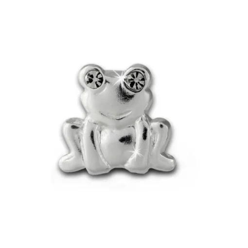 Kinder Ohrring Frosch weiß Silber Ohrstecker Kinderschmuck TW SDO8022W