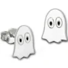 Kinder Ohrring Gespenst weiß Ohrstecker 925 Kinderschmuck TW SDO8142W