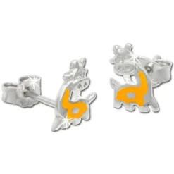 Kinder Ohrring Giraffe gelb Silber Ohrstecker Kinderschmuck TW SDO205Y
