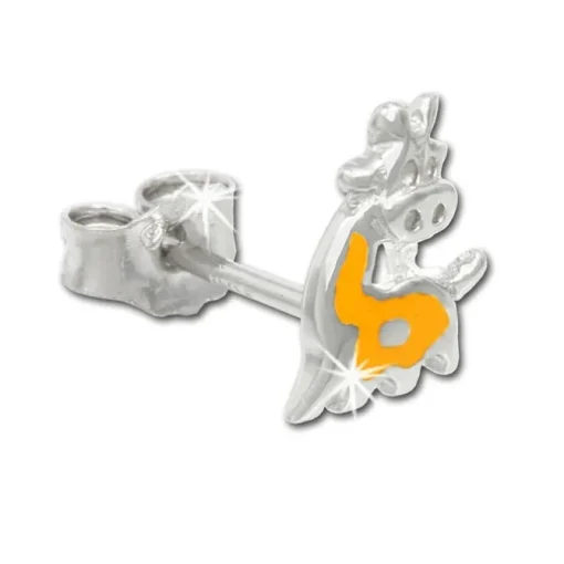 Kinder Ohrring Giraffe gelb Silber Ohrstecker Kinderschmuck TW SDO205Y