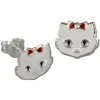 Kinder Ohrring Katze weiß Silber Ohrstecker Kinderschmuck TW SDO8102W