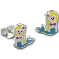 Kinder Ohrring Kleine Meerjungfrau Ohrstecker 925 Kinderschmuck TW SDO8145H