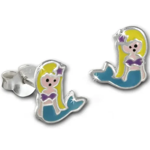 Kinder Ohrring Kleine Meerjungfrau Ohrstecker 925 Kinderschmuck TW SDO8145H