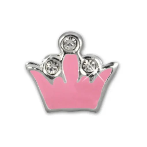 Kinder Ohrring Krone rosa Silber Ohrstecker Kinderschmuck TW SDO8105P