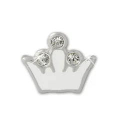 Kinder Ohrring Krone weiß Silber Ohrstecker Kinderschmuck TW SDO8105W