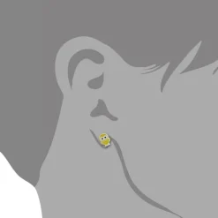 Kinder Ohrring Käuzchen gelb Silber Ohrstecker Kinderschmuck TW SDO8100Y