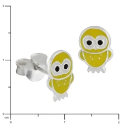 Kinder Ohrring Käuzchen gelb Silber Ohrstecker Kinderschmuck TW SDO8100Y