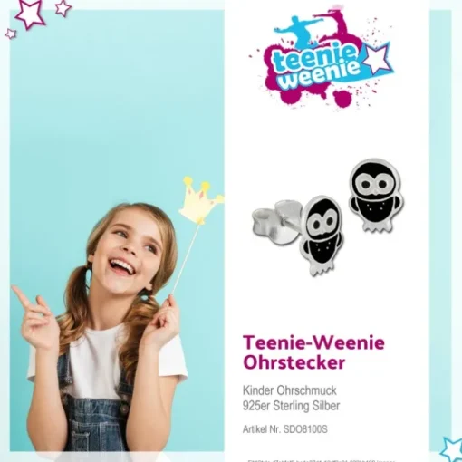 Kinder Ohrring Käuzchen Silber Ohrstecker Kinderschmuck TW SDO8100S