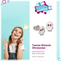 Kinder Ohrring Käuzchen Silber Ohrstecker Kinderschmuck TW SDO8100W