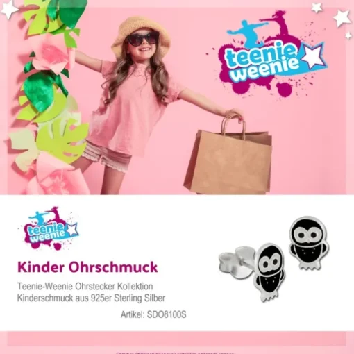 Kinder Ohrring Käuzchen Silber Ohrstecker Kinderschmuck TW SDO8100S