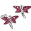 Kinder Ohrring Libelle pink Silber Ohrstecker Kinderschmuck TW SDO8021P