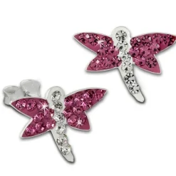 Kinder Ohrring Libelle pink Silber Ohrstecker Kinderschmuck TW SDO8021P