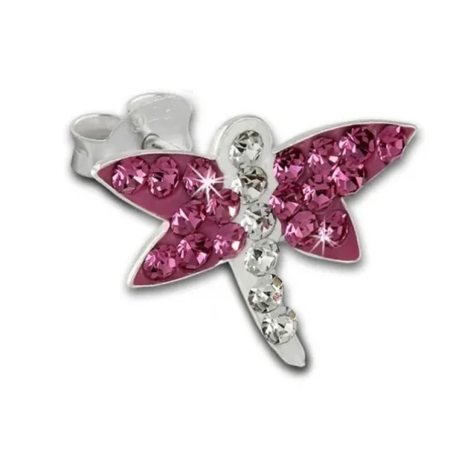 Kinder Ohrring Libelle pink Silber Ohrstecker Kinderschmuck TW SDO8021P