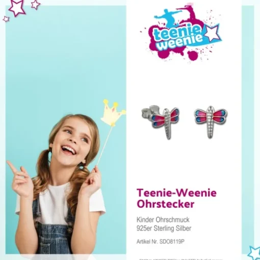 Kinder Ohrring Libelle Silber Ohrstecker Kinderschmuck TW SDO8119P