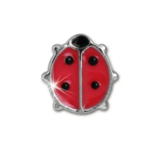 Kinder Ohrring Marienkäfer rot-pink Silber Ohrstecker Kinderschmuck SDO217R
