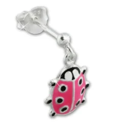 Kinder Ohrring Marienkäfer rosa Silber Ohrstecker Kinderschmuck TW SDO8106P
