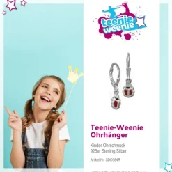 Kinder Ohrring Marienkäfer 925er Silber Ohrhänger Kinderschmuck TW SDO584R